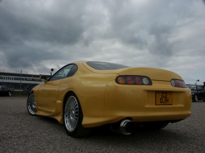 Toyota Supra Yellow Exhaust.JPG: click to zoom picture.